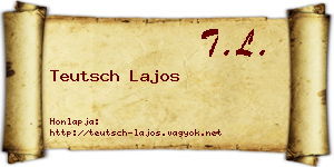 Teutsch Lajos névjegykártya